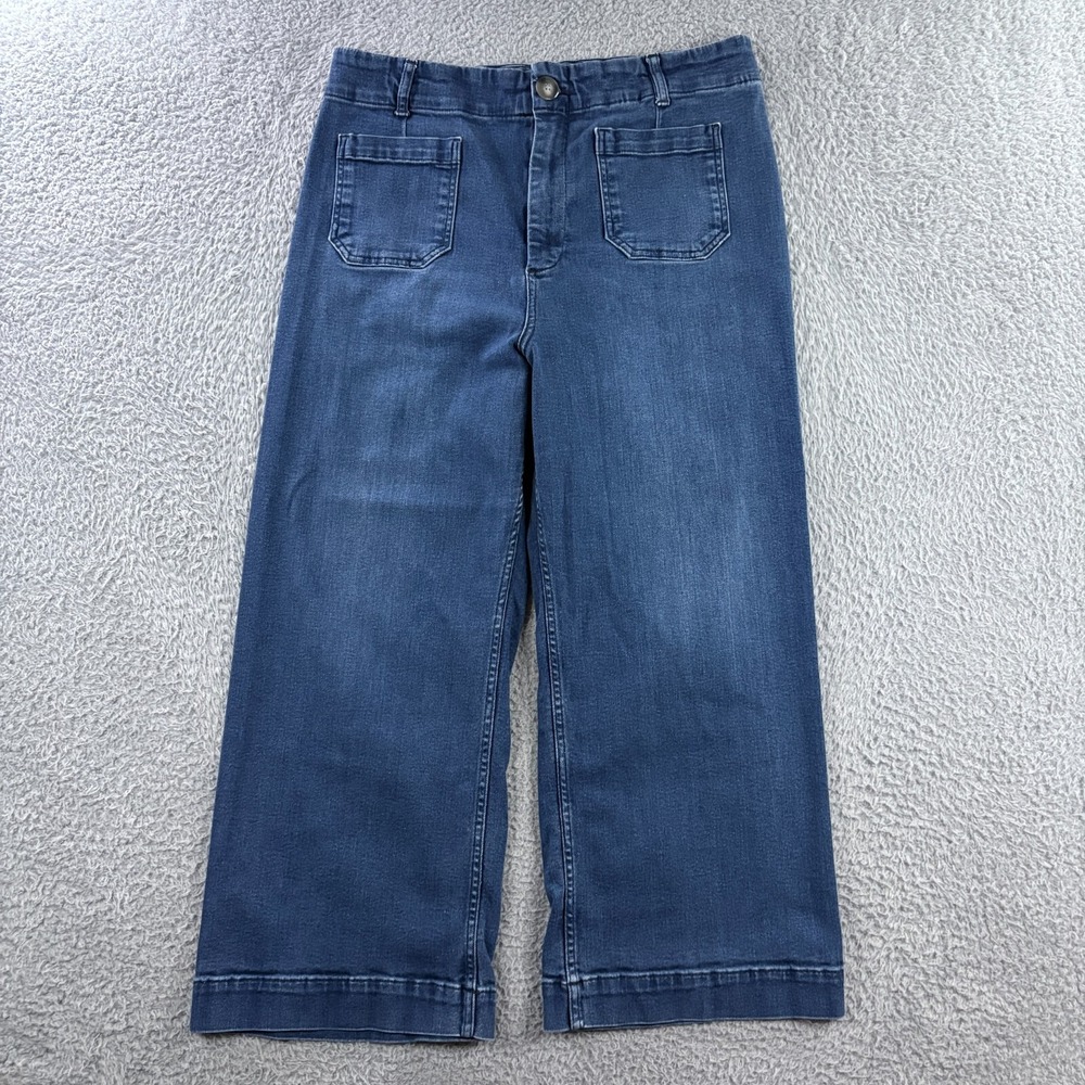 Pilcro Wide Leg Jeans in Dark Blue